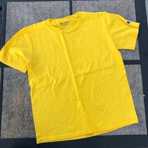yellow boy's champion tshirt